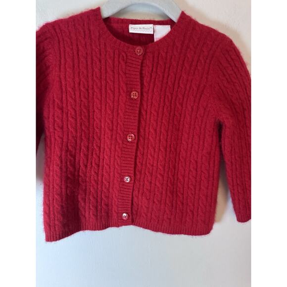Piper & Poise Cableknit 100% Cashmere Cardigan Baby Sz 24 Months - Picture 9 of 11